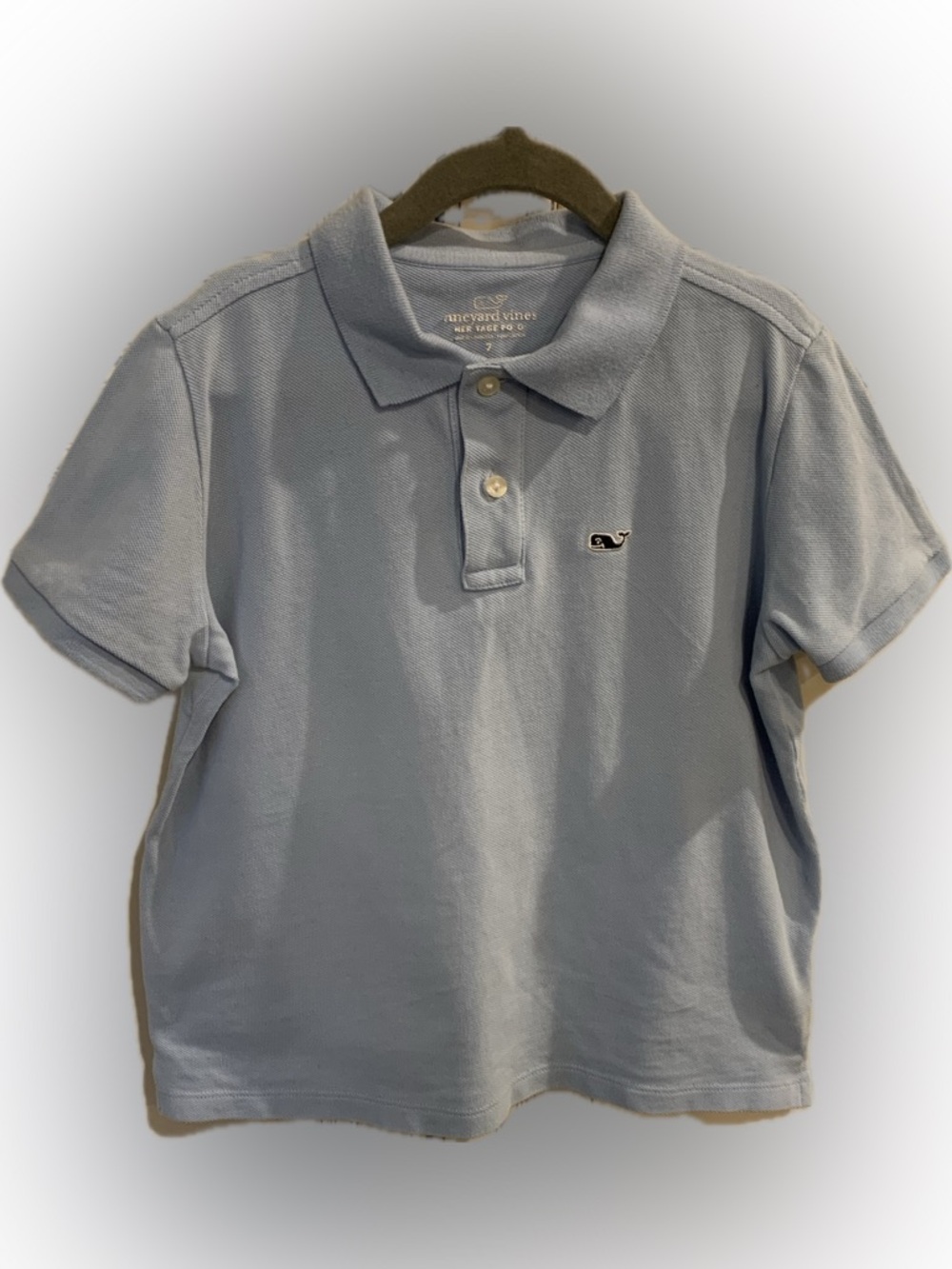 Vineyard Vines Boys' Boys' Heritage Pique Polo Jake Blue size 7